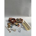 A collection of costume jewellery with items of late 19th century to mid 20th century including a
