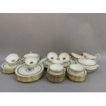 A Wedgwood china dinner service of Appledore design, a pair of lidded tureens, a set of three oval