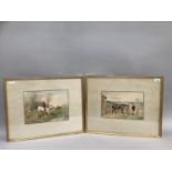 Thomas Walsh East Galway Hunt, a pair, watercolour, initialled to one, attribution verso