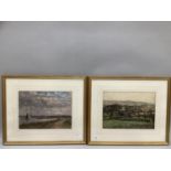 John D. Walker, Pudsey from Wood Hall Hills, watercolour signed to lower left, 27cm by 37cm