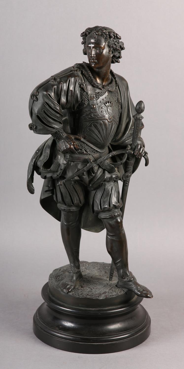 ADRIEN-ETIENNE CARRIER-BELLEUSE FRENCH (1845-1902) Renaissance swordsman, standing, on