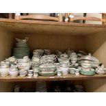 An extensive Copeland Spode Chinese Rose service including four vegetable tureens and covers, four