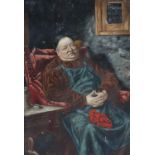 AFTER GRUTZNER (German, 1846-1925) The Monk, three quarter portrait of a corpulent figure sitting in