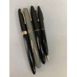 A Wyvern Perfect pen No.8 fountain pen with 14k gold nib and black cased Sheaffer fountain pen and