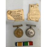 WWI medal and mercantile marine pair to Robert W. Bell plus ribbon bar