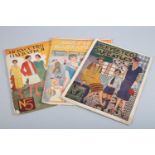 3 Russian 1920's magazines, undated but numbered 5, 6 and 7, containing 16 pages of black and