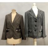 A Gerry Weber patchwork style tweed jacket in mainly check fabrics. Together with a Fuego tweed