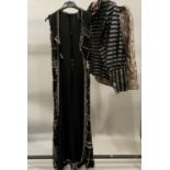 Summer evening wear: to include a vintage black blouse with silver lurex long sleeved lightweight