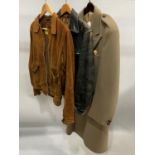 A Vintage gentleman’s’ black leather jacket, zip front, by Sport Horsehide, , adjustable buckles