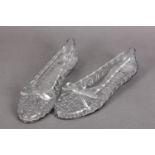 Stuart Weitzman: a pair of clear Jellystone (jewelled jelly Ballerina) flat shoes, clear plastic