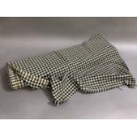 A quantity of black and white houndstooth wool fabric by Golden Star Luxury Fabric of Scotland