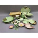 Quantity of Carltonware moulded leaf tableware