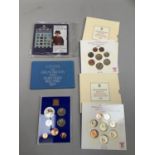 U.K 1977 Proof set in case of issues, 2 x U.K 1986 B.K coin collections and 1994 B.K coin