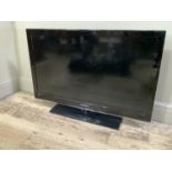 A Samsung flat screen HD television, 112cm diagonally, 65cm high