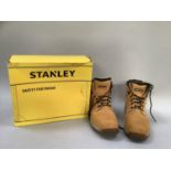 Pair of size 11 Stanley workman's boots in box