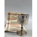 A commemorative York goblet with gilded interior by Barker and Ellis, Hallmark for Birmingham