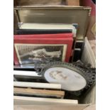 A quantity of early 20th century picture frames including wood and inlay, gilt and pewter