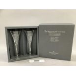 A pair of Waterford crystal toasting fruits from the Millenium collection complete with presentation