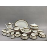 A quantity of Paragon ceramics in Athena pattern comprising meat dish, twin handled vegetable dishes