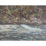 ARR WILLIAM ELLIS BARRINGTON-BROWNE (1908-1985), Leaping Salmon, in fast flowing water and river