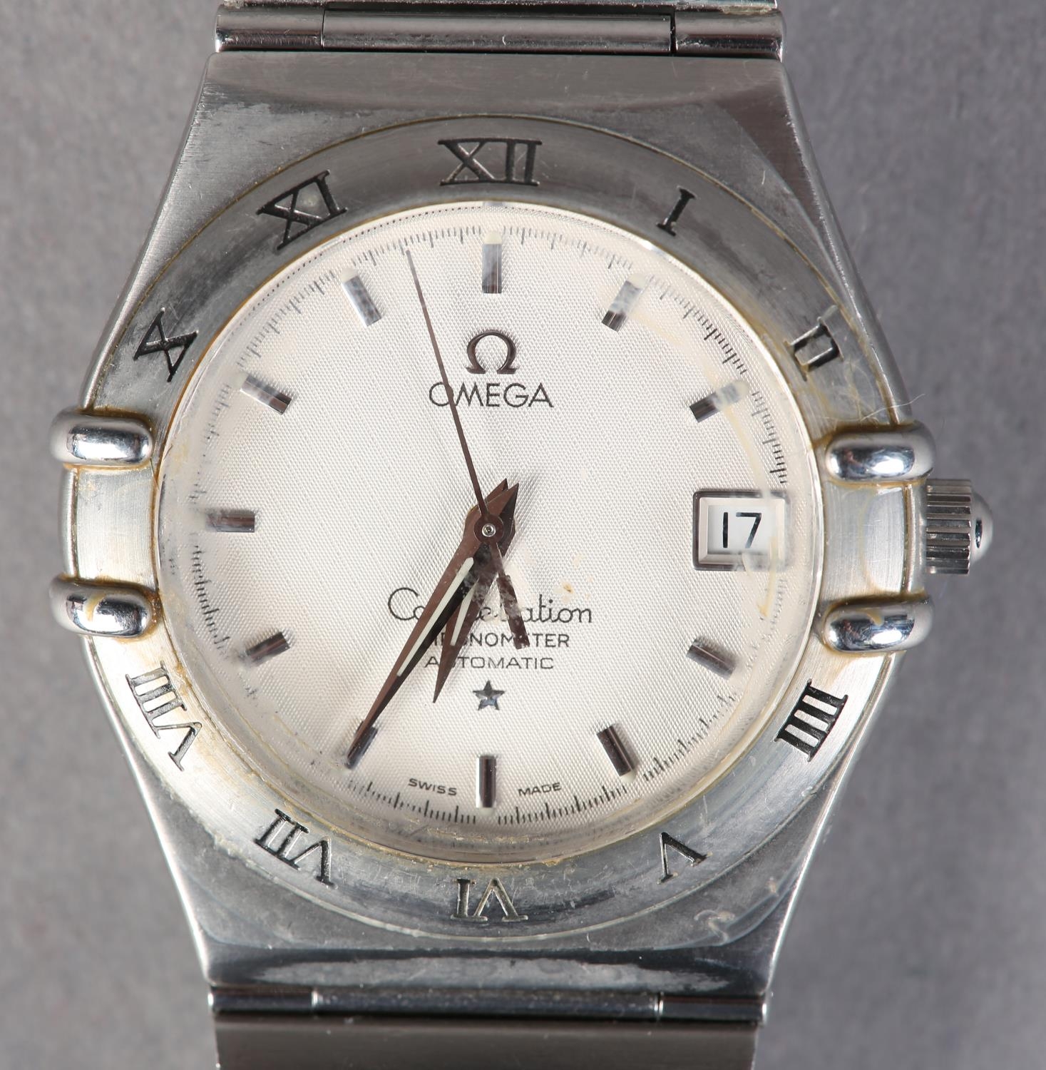 AN OMEGA GENTLEMAN'S CONSTELLATION CHRONOMETER AUTOMATIC DATE WRISTWATCH c.2002, ref 15023000 No