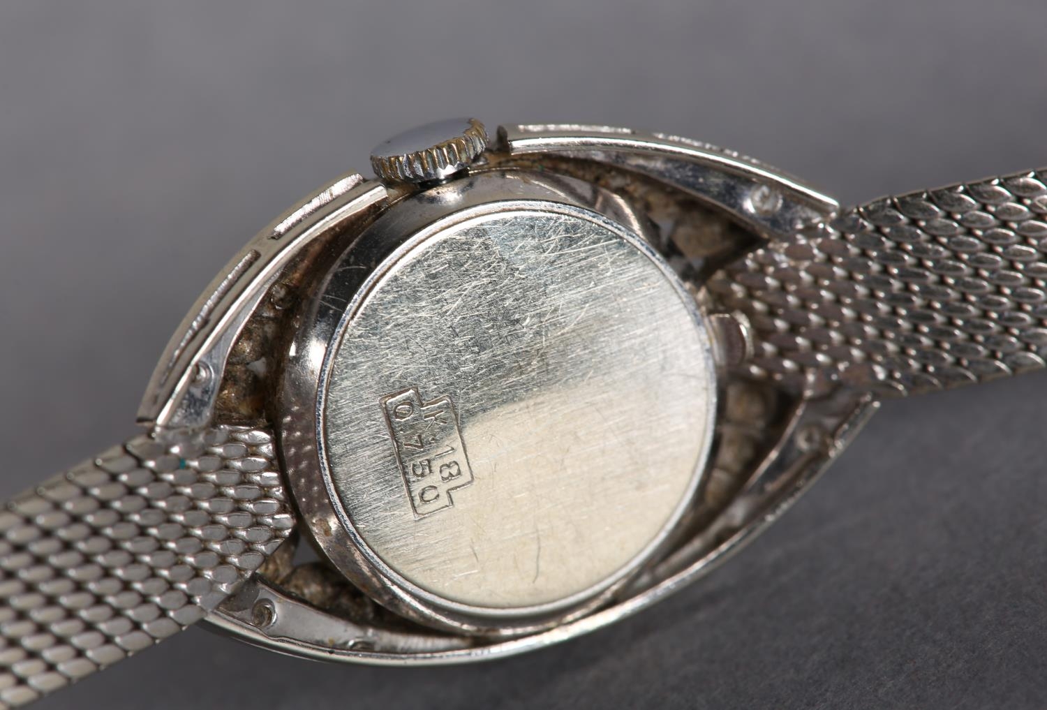 AN OMEGA LADY'S DIAMOND COCKTAIL WRISTWATCH, c.1965, 17 jewelled 484 movement No. 22672309, silvered - Image 4 of 4