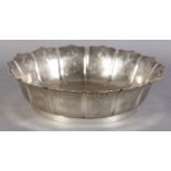 A GEORGE V SILVER FRUIT BOWL, LONDON 1926 by D&J Wellby, Garrick Street, LONDON panelled with