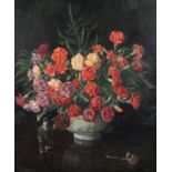 ARR JOHN ARCHIBALD ALEXANDER BERRIE (1887-1962), Carnations held in a Chinese bowl and figure of a