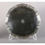 A GEORGE VI SILVER SALVER, Sheffield 1943 by Roberts & Dore Ltd, of circular outline, pie crust