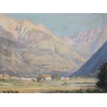 ARR FRED ELWELL R A (1870-1958), 'Adamello Mountains, North Italy', the mountain range near Edolo,