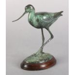 ARR PATRICIA NORTHCROFT (Contemporary), Avocet, bronze, no. 36/300, signed, 16cm high, on wooden