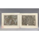 JOHN SPEED (1552-1629) The Kingdome of Great Britain and Ireland, hand coloured engraved map, double