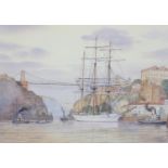VINCENT NEAVE, 20th century, The Barque Favell in the Avon Gorge, watercolour over pencil, signed to