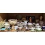 Large quantity of ceramics comprising standard china, gilt, T-ware, Carlton ware, a quantity of