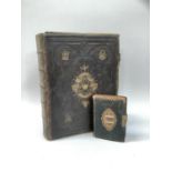Family bible, 1870 with gilt decoration and brass clasps, by the Rev. John Brown