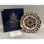 Royal Crown Derby limited edition plate, with Yorkshire Rose decoration out of an edition of 2000,