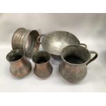 Quantity of Eastern drinking vessels, twin handled bowl
