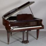 STEINBERG, LONDON FORMERLY BERLIN MAHOGANY BABY GRAND PIANO, no. 38114 on square tapered legs with