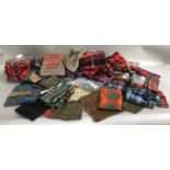 Tweed and tartan remnants (qty)