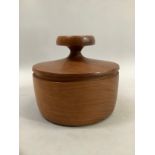 Wiggers, Denmark for Ilbums Bolighus, Copenhagen c1960s, A teak bowl and cover with dished disc