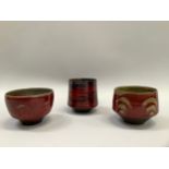 Peter Sparrey British (b1967) A Studio porcelain bowl, rose tinted glaze with radiating vertical