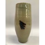 Peter Sparrey British (b1967) A Studio pottery vase of speckled olive green with black oxidised