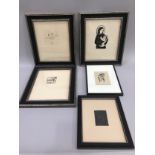 Eric Gill (1882-1940), five limited edition woodblock prints, from various series including