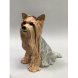 Beswick fireside Yorkie, stamped to base, 25cm high