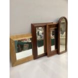 Quantity of four mirrors including a mahogany and gilt and beech examples