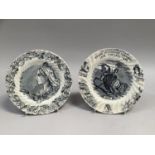 Two Queen Victoria Diamond Jubilee commemorative plates, printed, one with central image of a
