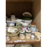 Quantity of 19th and 20th century ceramics including gaudy Welsh jug, chinoiserie chamber pot,