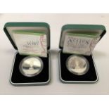 Two Sterling silver proof medallions to commemorate England’s Ashes Cricket Victory over Australia