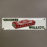 A vintage Chicoree Williot enamelled advertising sign