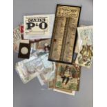 A collection of early 20th century and later advertising ephemera including bookmarks, cut-outs,